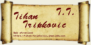 Tihan Tripković vizit kartica